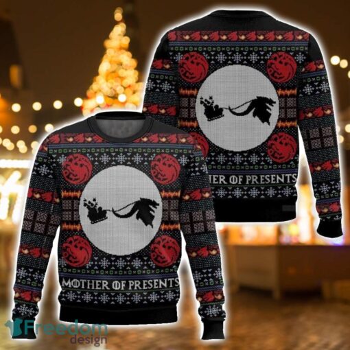 Daenerys Targaryen, Mother of Presents,Game of Thrones Christmas Ugly Christmas Sweater 3D All Printed Sweater Christmas Gift Product Photo 1