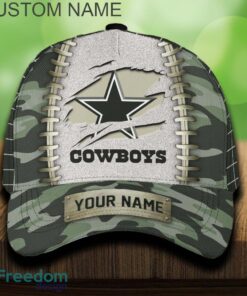 Dallas Cowboys 3D Hat And Cap Beach Design Camo Green For Fans Gift Custom Name Dallas Cowboys 3D Hat And Cap Beach Design Camo Green For Fans Gift Custom Name