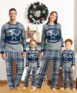 Dallas Cowboys Pajamas Set Gift For Family Custom Name Football Team Christmas Holiday Gift Product Photo 1