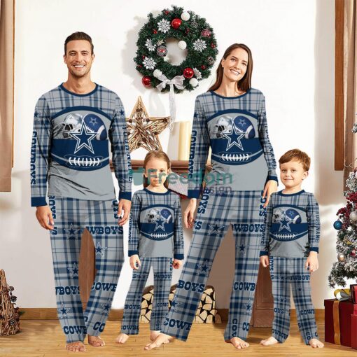 Dallas Cowboys Pajamas Set Gift For Family Custom Name Football Team Christmas Holiday Gift Product Photo 1