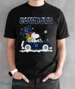 Dallas Cowboys Snoopy And Woodstock Driving Car Cute Snoopy Limited Edition Shirt - Black Unisex T-Shirt