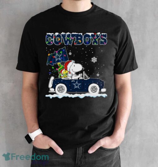 Dallas Cowboys Snoopy And Woodstock Driving Car Cute Snoopy Limited Edition Shirt - Black Unisex T-Shirt