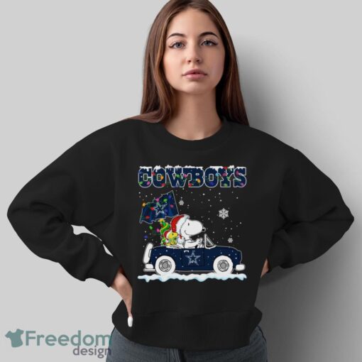 Dallas Cowboys Snoopy And Woodstock Driving Car Cute Snoopy Limited Edition Shirt - Sweatshirt