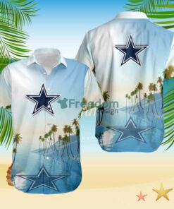 Dallas Cowboys Tropical Beach Blue Hawaiian Shirt