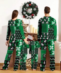 Dallas Stars Pajamas Set Christmas snowflake pattern Cute Pajamas For Family Christmas Gift Ideas Custom Name Product Photo 2