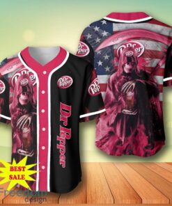 Death Hodling Dr Pepper Usa Flag Flame Baseball Jersey – Men’s & Women’s Sizes