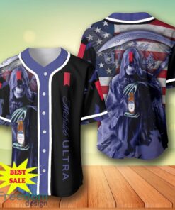 Death Hodling Michelob Ultra Usa Flag Flame Baseball Jersey – Men’s & Women’s Sizes