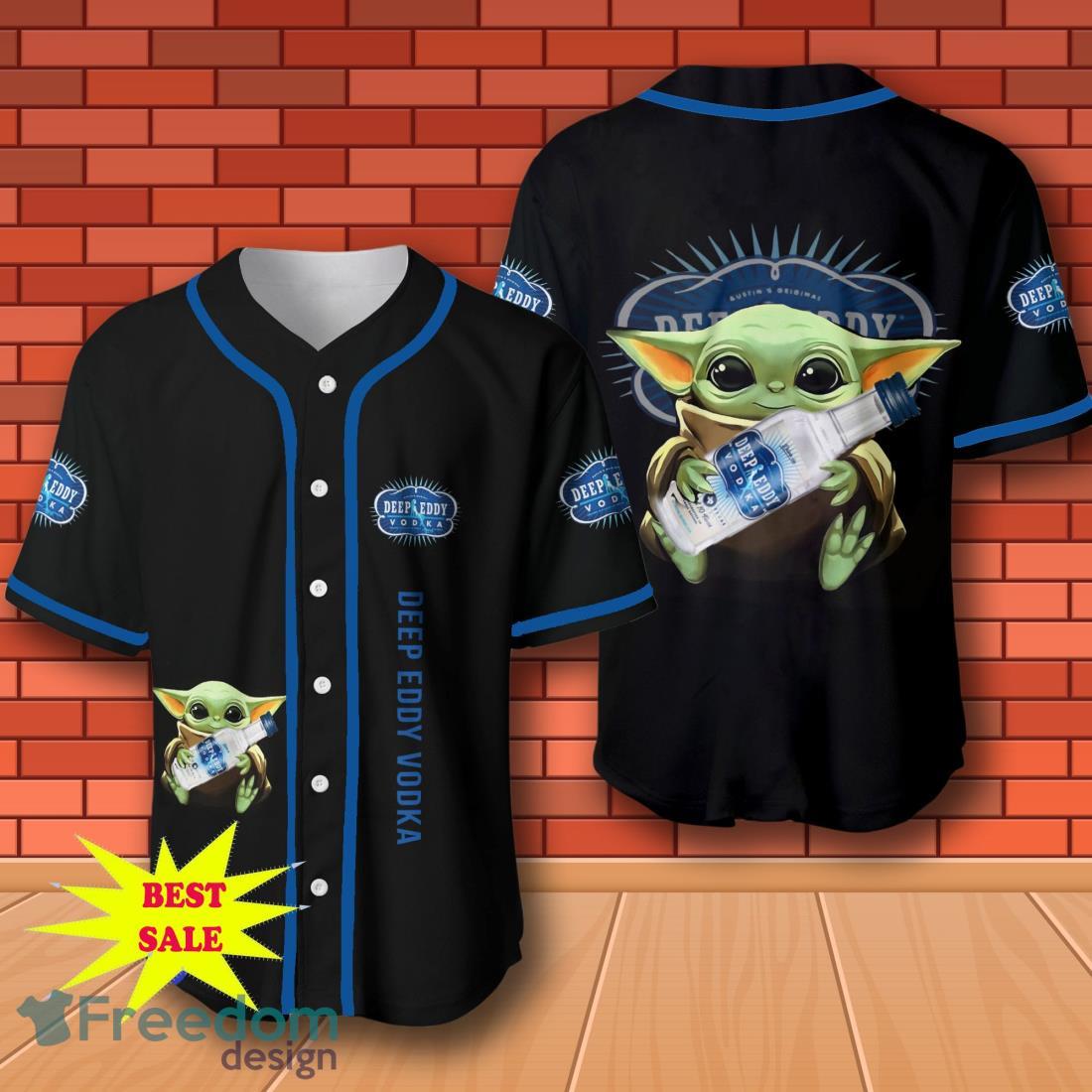 Deep Eddy Vodka Baby Yoda Baseball Jersey for All Genders image Deep Eddy Vodka Baby Yoda Baseball Jersey for All Genders Product Photo 1