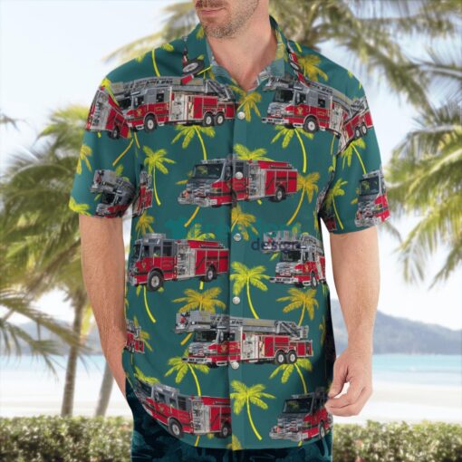 Delray Beach Fire Rescue Delray Beach, Florida Hawaiian Shirt Product Photo 4