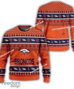 Denver Broncos Logo Pattern Knitted Christmas Sweater For Fans