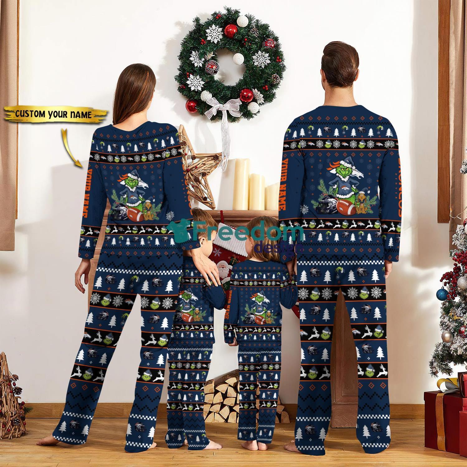 Denver Broncos Pajamas Sport Team Pajama Set Christmas Gift For Family Custom Name Unique Gift image Denver Broncos Pajamas Sport Team Pajama Set Christmas Gift For Family Custom Name Unique Gift Product Photo 2