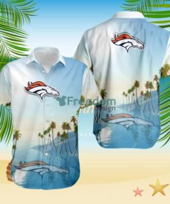 Denver Broncos Tropical Beach Blue Hawaiian Shirt