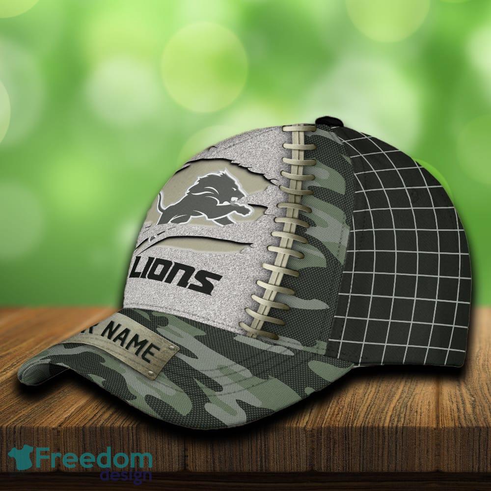 Detroit Lions 3D Hat And Cap Beach Design Camo Green For Fans Gift Custom Name image Detroit Lions 3D Hat And Cap Beach Design Camo Green For Fans Gift Custom Name - Detroit Lions 3D Hat And Cap Camo_3