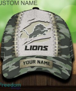 Detroit Lions 3D Hat And Cap Beach Design Camo Green For Fans Gift Custom Name