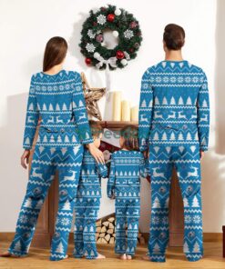 Detroit Lions Custom Name Christmas Reindeer Pajamas Set Christmas Gifts For Family Pajamas Gift Product Photo 2