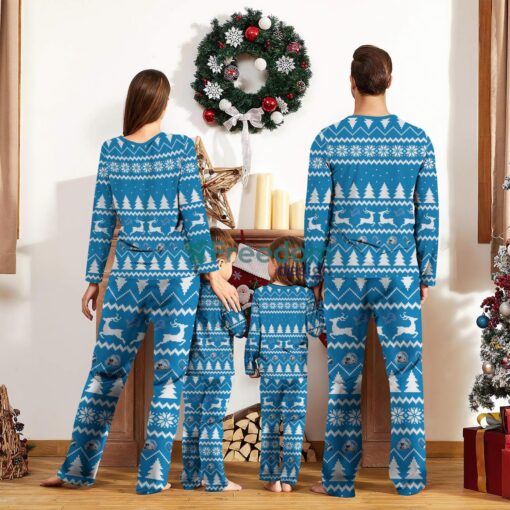 Detroit Lions Custom Name Christmas Reindeer Pajamas Set Christmas Gifts For Family Pajamas Gift Product Photo 2