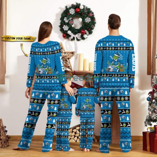 Detroit Lions Pajamas Sport Team Pajama Set Christmas Gift For Family Custom Name Unique Gift Product Photo 2