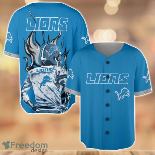 Detroit Lions Wave Player Baseball Jersey Shirt For Team Product Photo 1