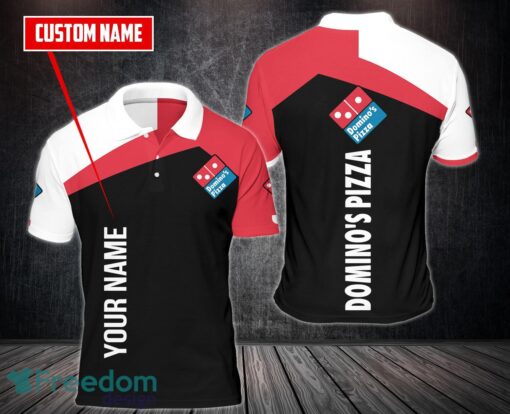 domino's pizza Team Working Shirt 3D Polo Shirt Golf Polo Custom Name Product Photo 1