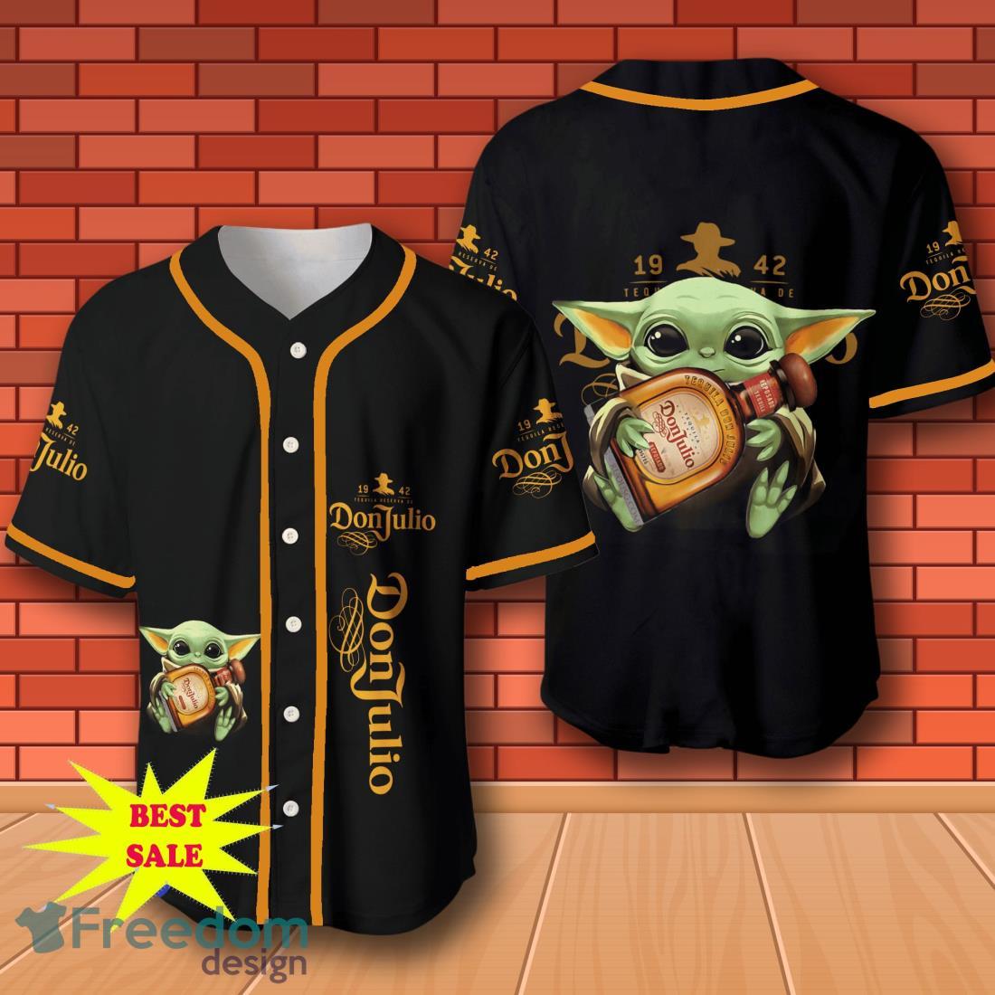 Don Julio Baby Yoda Baseball Jersey for All Genders image Don Julio Baby Yoda Baseball Jersey for All Genders Product Photo 1