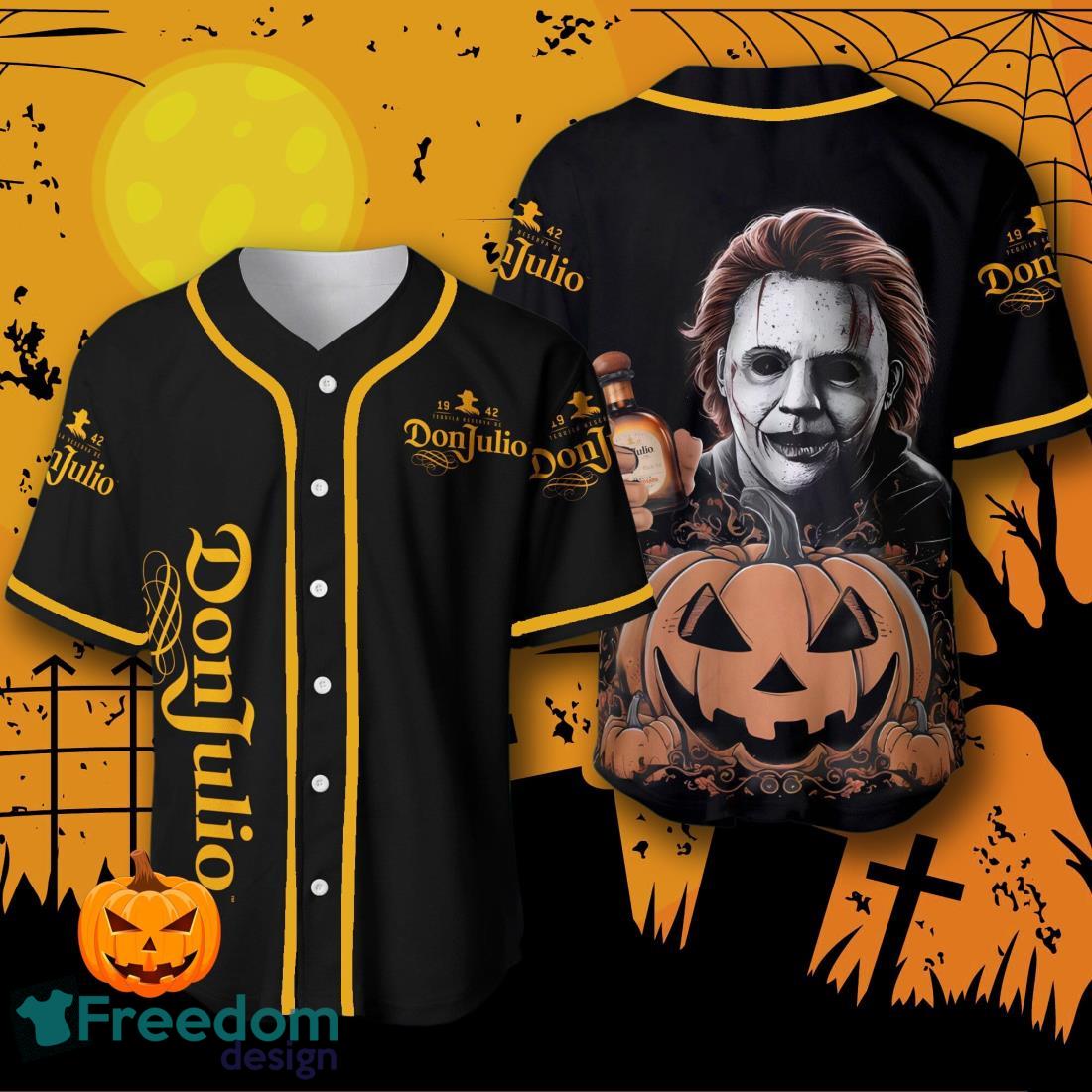 Don Julio Michael Myers Halloween Costume Baseball Jersey For Men And Women image Don Julio Michael Myers Halloween Costume Baseball Jersey For Men And Women Product Photo 1