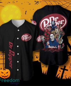 Dr Pepper Drink Halloween Horror Characters Baseball Jersey For Men And Women