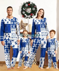 Duke Blue Devils Pajamas Set Custom Name Gift For Christmas Family Pajamas Set