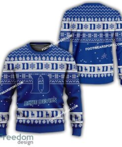Duke Blue Devils Xmas Pattern Ugly Christmas Sweater For Fans