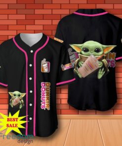 Dunkin Donuts Baby Yoda Baseball Jersey for All Genders