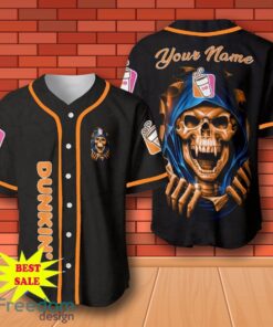 Dunkin Donuts Skull Personalized Baseball Jersey for All Genders
