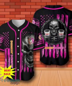 Dunkin Donuts Skull USA Flag Baseball Jersey for All Genders
