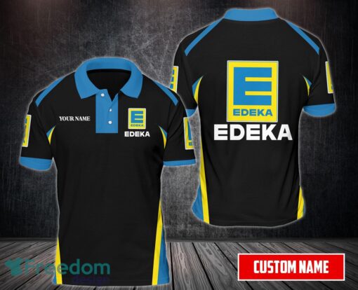 Edeka Team Working Shirt 3D Polo Shirt Golf Polo Custom Name Product Photo 1