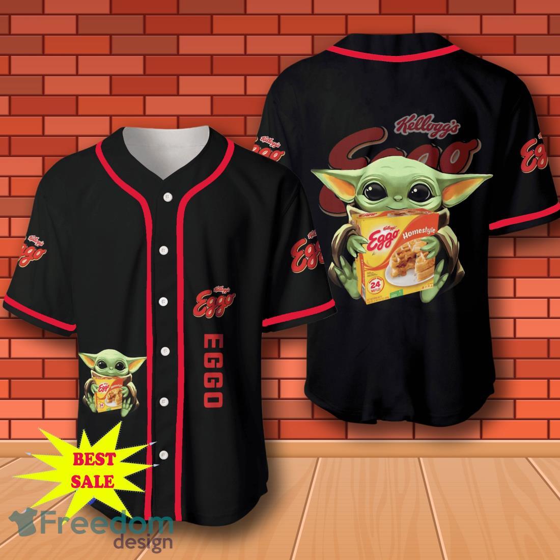 Eggo Baby Yoda Baseball Jersey for All Genders image Eggo Baby Yoda Baseball Jersey for All Genders Product Photo 1