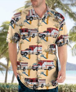 Ellicott City Volunteer Fire Department Fire Station 2 Ellicott City, Maryland Hawaiian Shirt Beach Shirt Product Photo 3