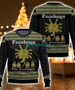 Face Hugs For Everyone Alien Ugly Christmas Sweater For Men And Women Christmas Holiday Gift