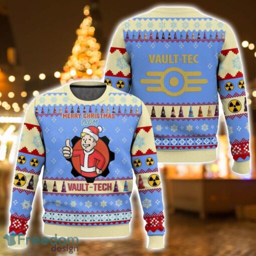 Fallout “Merry Christmas From Vault-Tech” Ugly Christmas Sweater 3D All Printed Sweater Christmas Gift Product Photo 1