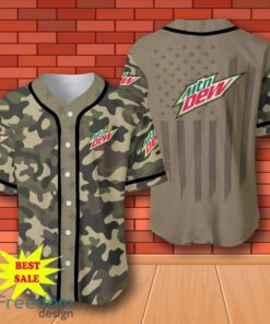 Fireball Mountain Dew Camouflage Green United States Flag Baseball Jersey for All Genders Fireball Mountain Dew Camouflage Green United States Flag Baseball Jersey for All Genders