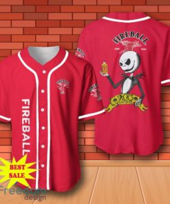 Fireball Whiskey Halloween Jack Skellington Nightmare Baseball Jersey for All Genders