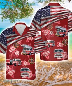 Firefighter Fire Truck Aloha 3D Hawaiian Shirt