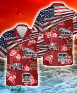 Firefighter Fire Truck Hawaiian Shirt