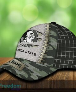 Florida State Seminoles 3D Hat And Cap Beach Design Camo Green For Fans Gift Custom Name - Florida State Seminoles 3D Hat And Cap Camo_3