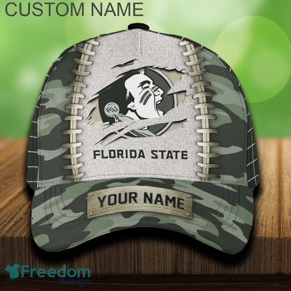 Florida State Seminoles 3D Hat And Cap Beach Design Camo Green For Fans Gift Custom Name image Florida State Seminoles 3D Hat And Cap Beach Design Camo Green For Fans Gift Custom Name - Florida State Seminoles 3D Hat And Cap Camo_1