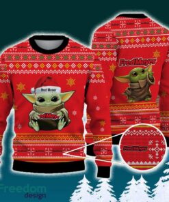Fred Meyer Baby Yoda Santa Hat Funny Brands Logo 3D Sweater For Men Women Fans Gift Christmas