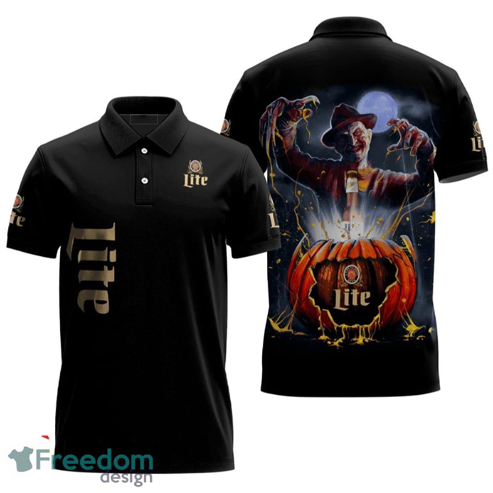 Freddy Krueger Miller Lite Halloween Polo Shirt Party For Men Women Gift Holidays image Freddy Krueger Miller Lite Halloween Polo Shirt Party For Men Women Gift Holidays - Freddy Krueger Miller Lite Halloween Polo Shirt Party For Men Women Gift Holidays