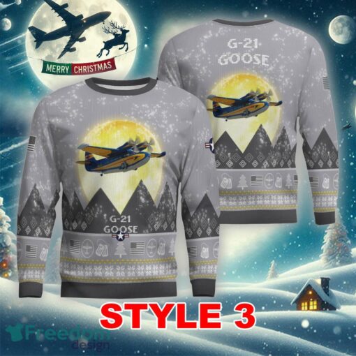 G-21 Goose G21 Aircraft Moonlight Multi Color Knitted Christmas Sweater AOP Gift For Men And Women - G-21 Goose G21 Aircraft Moonlight Ugly Christmas Sweater_5