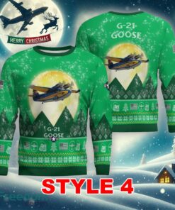 G-21 Goose G21 Aircraft Moonlight Multi Color Knitted Christmas Sweater AOP Gift For Men And Women - G-21 Goose G21 Aircraft Moonlight Ugly Christmas Sweater_6