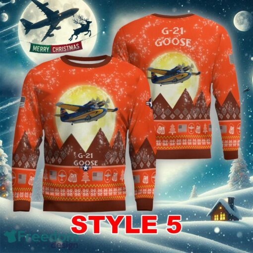 G-21 Goose G21 Aircraft Moonlight Multi Color Knitted Christmas Sweater AOP Gift For Men And Women - G-21 Goose G21 Aircraft Moonlight Ugly Christmas Sweater_9