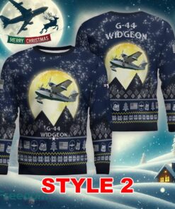 G-44 Widgeon G44 Aircraft Moonlight Multi Color Ugly Christmas 3D Sweater Gift For Men And Women - G-44 Widgeon G44 Aircraft Moonlight Ugly Christmas Sweater_11