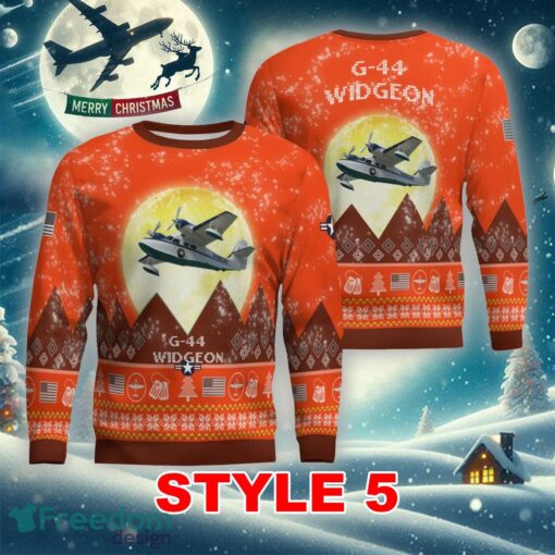 G-44 Widgeon G44 Aircraft Moonlight Multi Color Ugly Christmas 3D Sweater Gift For Men And Women - G-44 Widgeon G44 Aircraft Moonlight Ugly Christmas Sweater_41