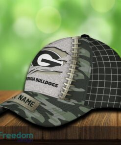 Georgia Bulldogs 3D Hat And Cap Beach Design Camo Green For Fans Gift Custom Name - Georgia Bulldogs 3D Hat And Cap Camo_3